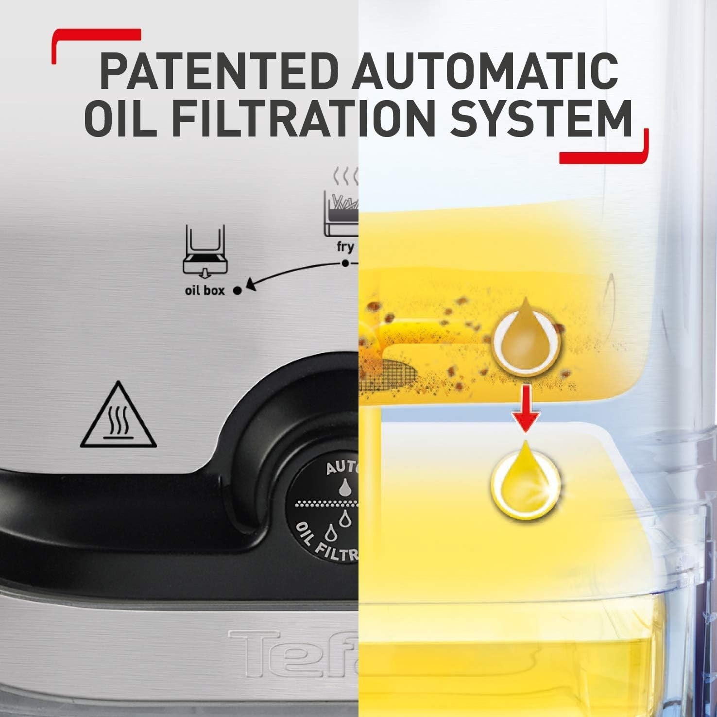 3L Deep Fat Fryer Stainless Steel Cool Zone Auto Oil Filtration 2100W