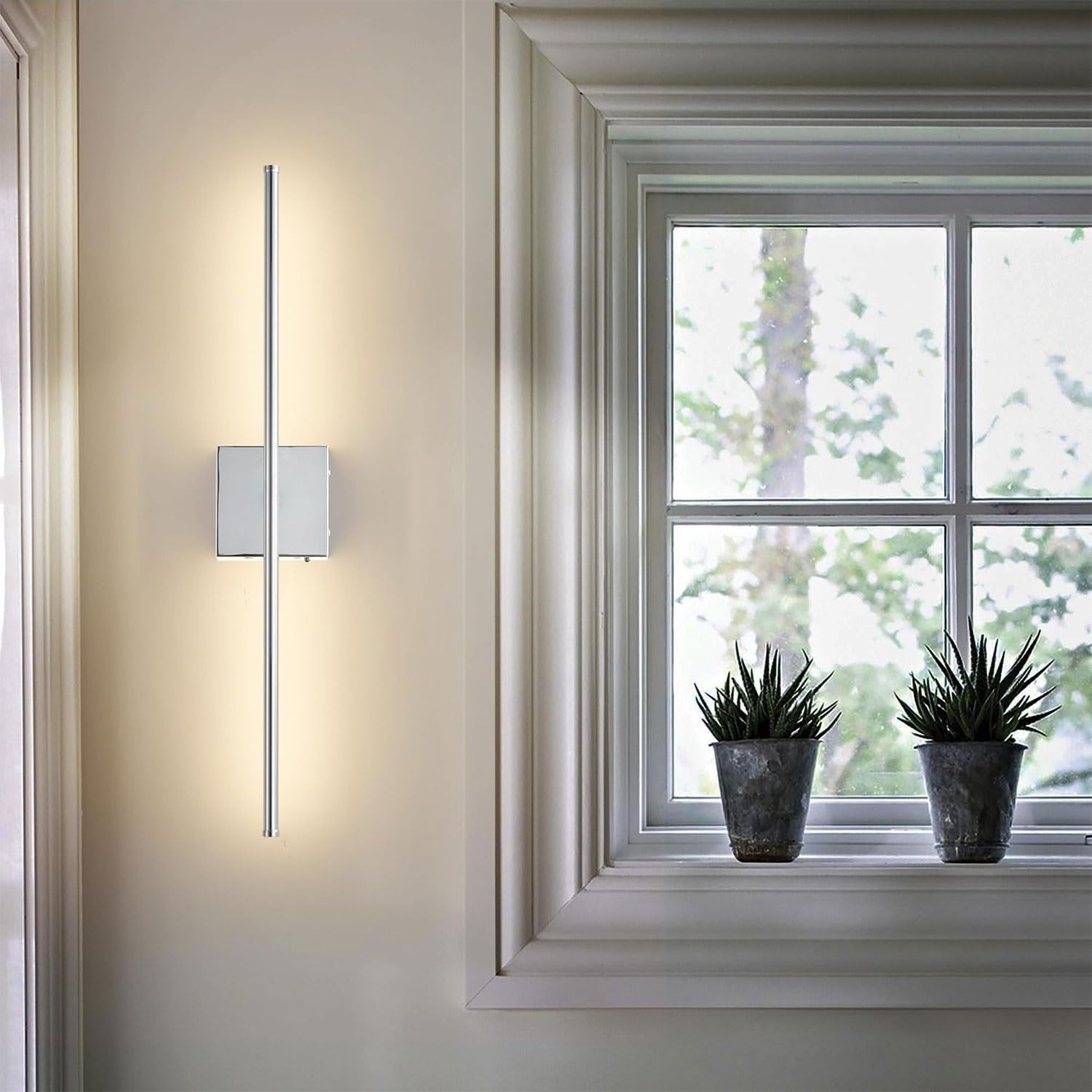 Battery Operated LED Wall Sconce with Remote, Dimmable, USB Rechargeable