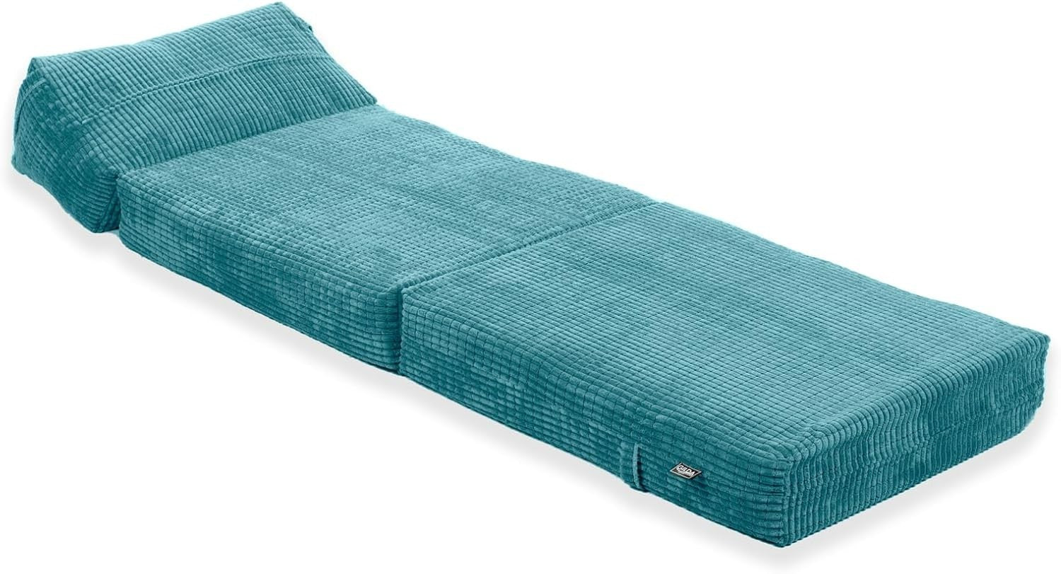 Foam Fold Out Futon Chair Bed | Portable Corduroy Sofa Mattress