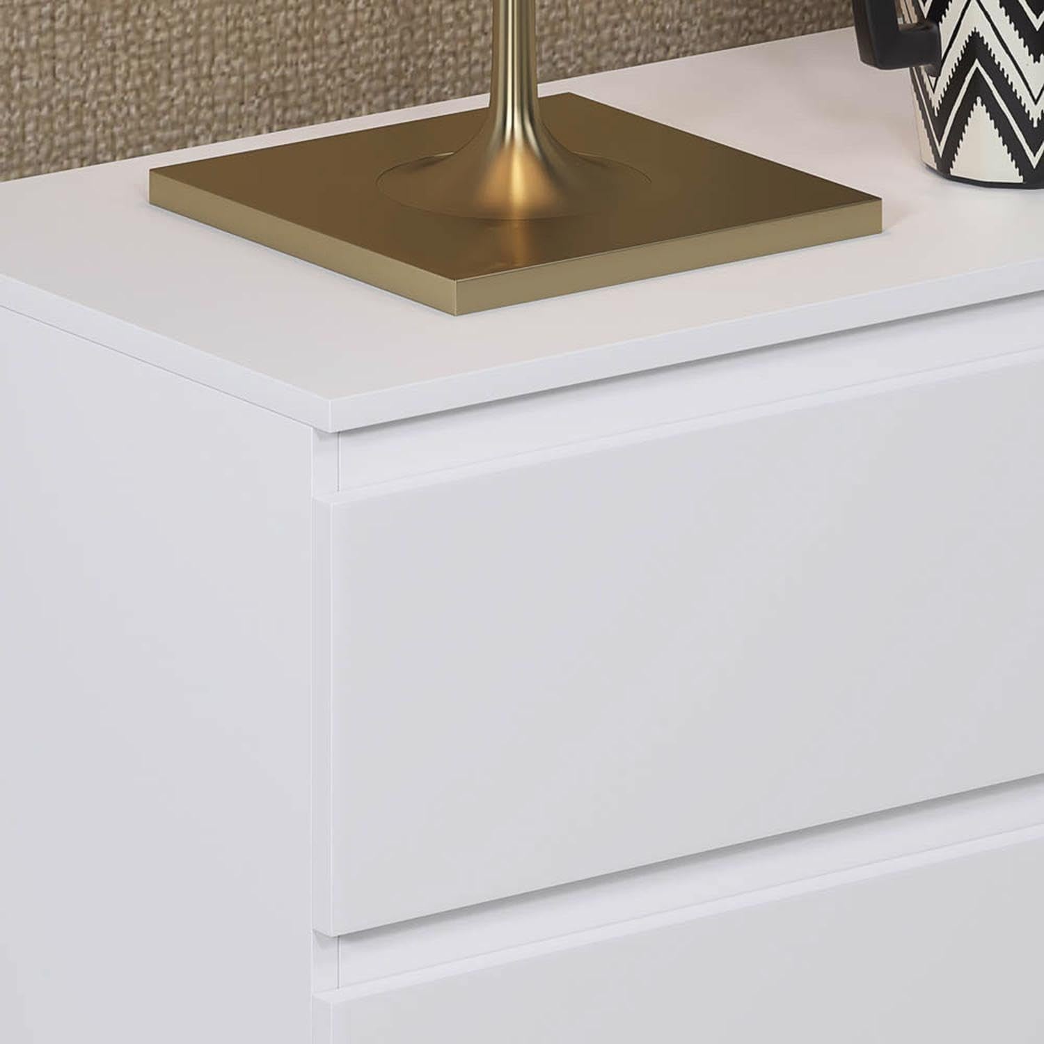 Modern 8-Drawer White Chest Extra Large Storage Bedroom Organizer Compact