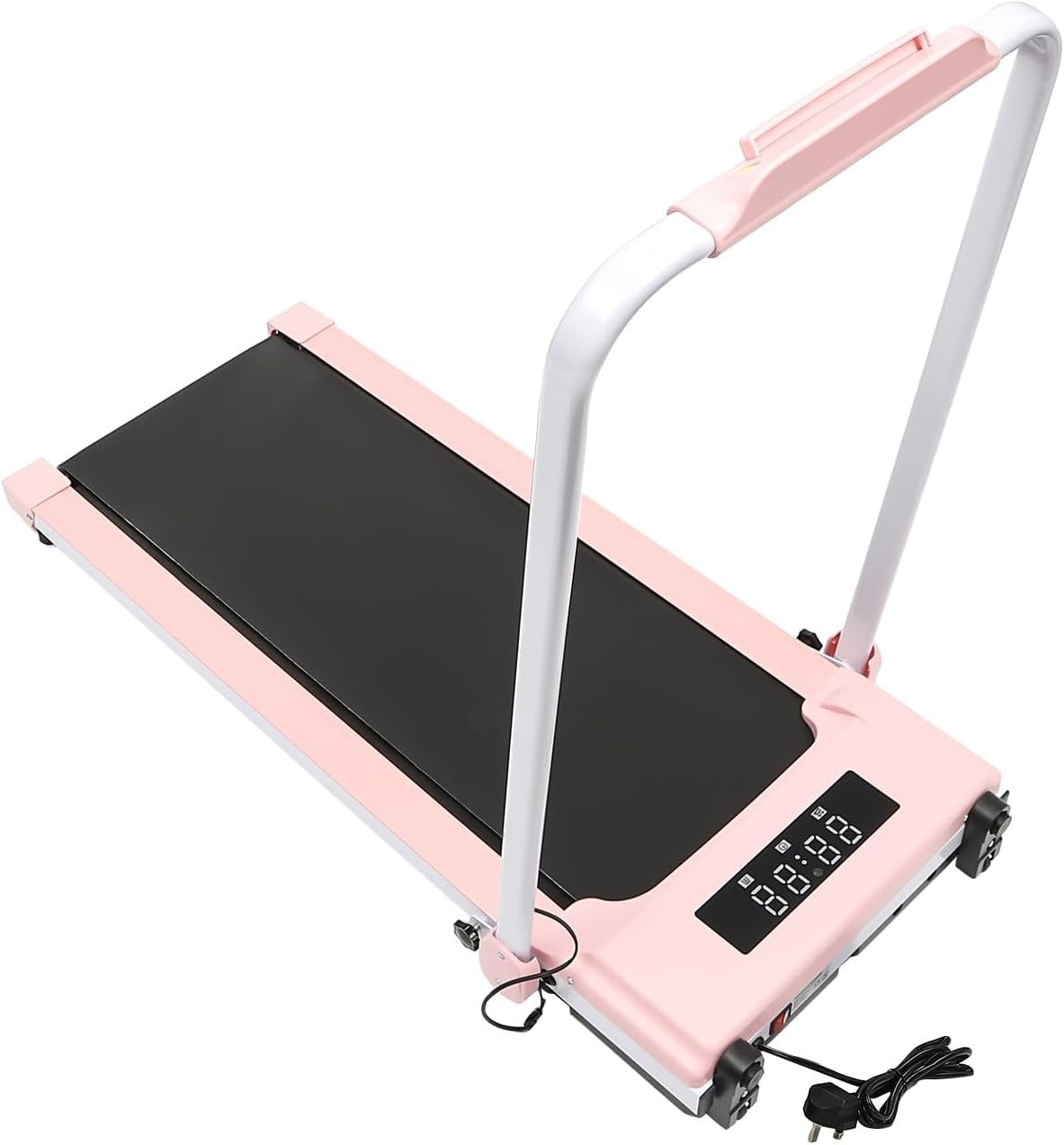 3-in-1 Folding Treadmill Walking Jogging Running Pad LED Display Pink