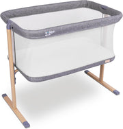 Rocking Baby Crib with Mesh Breathable Bassinet Travel Cot Wheels & Mattress