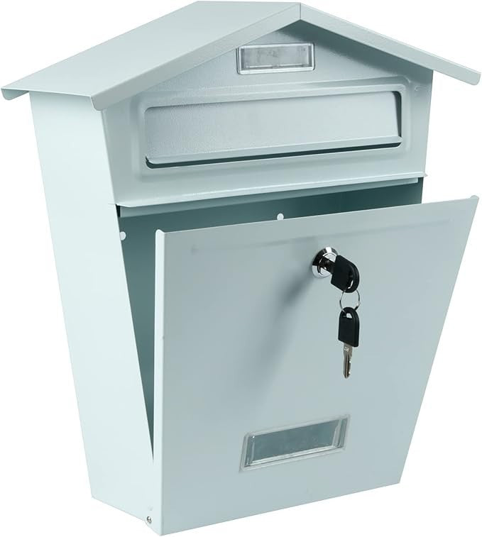 Wall Mounted Waterproof Lockable Post Box | Secure Mailbox with Keys