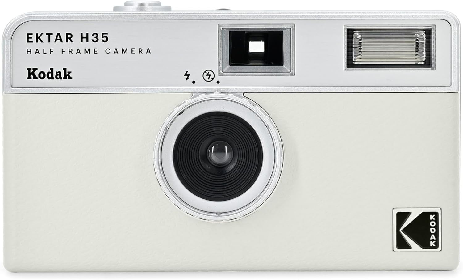 35mm Half Frame Film Camera Reusable Focus Free Compact Off White