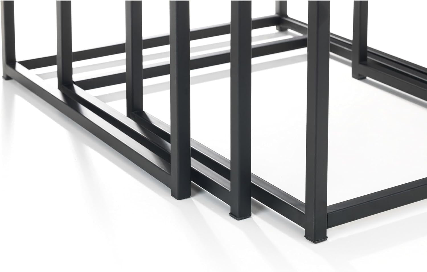3 Piece Nesting Coffee Side Tables Set Modern Concrete Effect Square Industrial