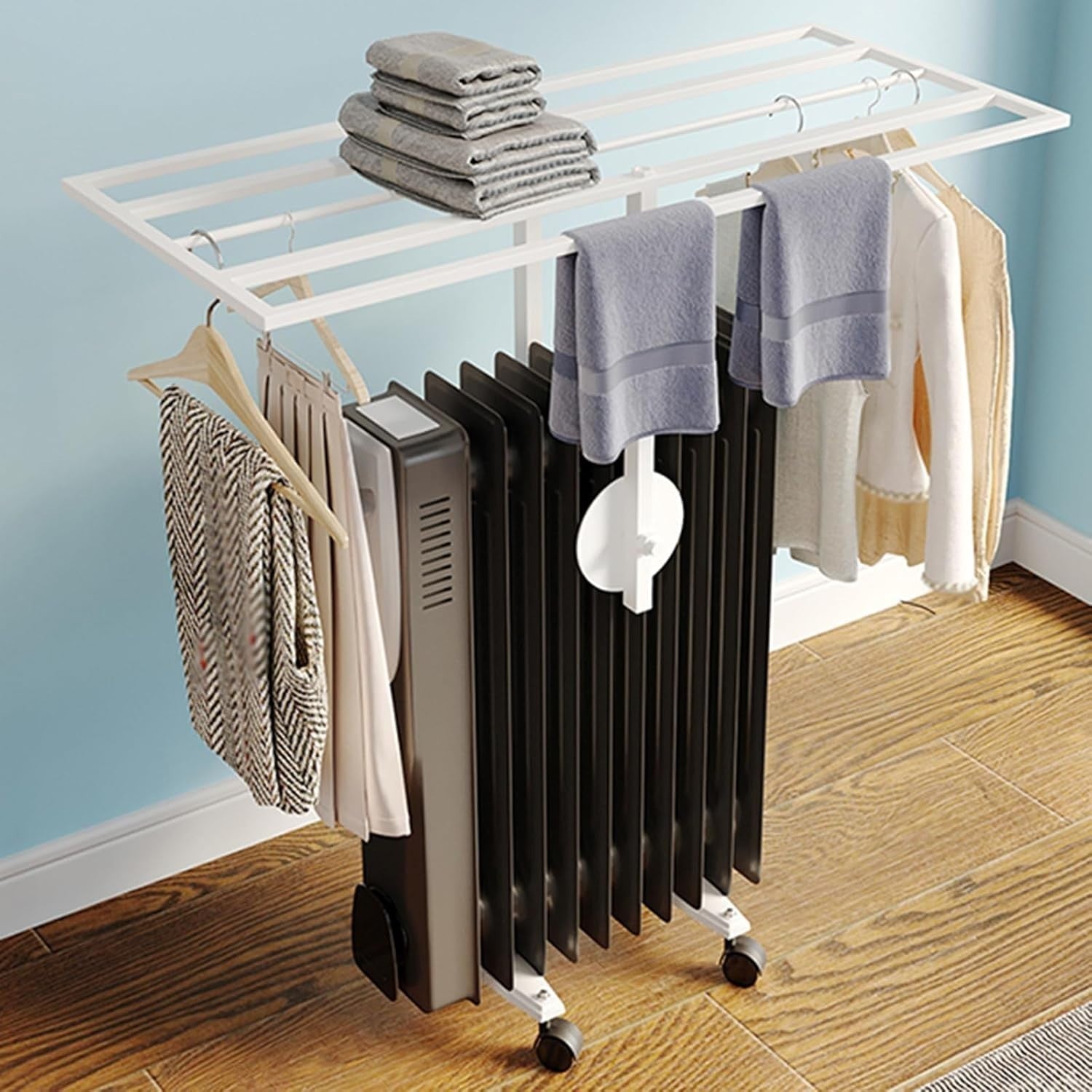 Adjustable Height Oil Radiator Clothes Drying Rack Indoor/Outdoor 40cm-80cm