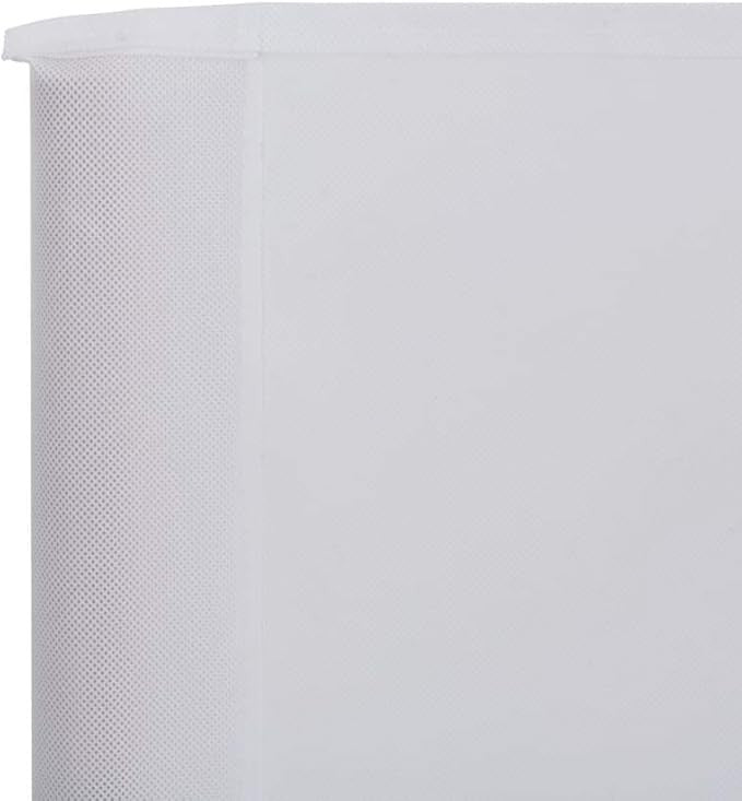 6-Panel Sand White Wind Screen 800x80cm Outdoor Garden Camping Divider