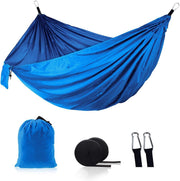 Double Camping Hammock for 2 | Portable Nylon Lightweight, Quick Setup Blue
