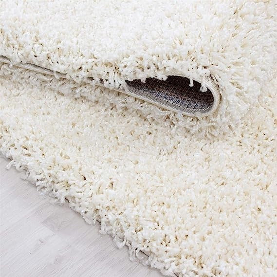 Extra Large Shaggy Rug 160x230cm 5cm Thick Soft High Pile Cream Room Carpet