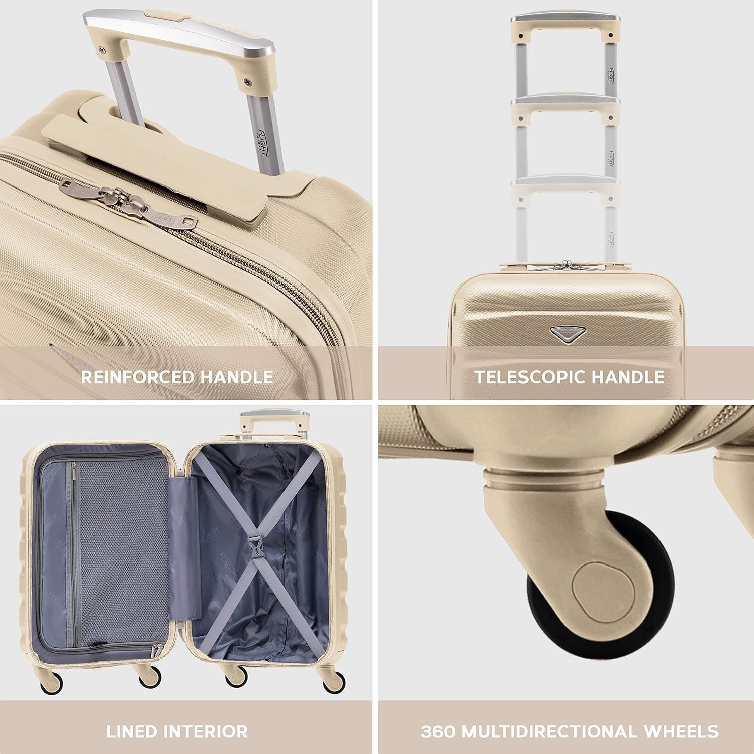 25” Medium Check-In Spinner Suitcase ABS Hard Shell Lightweight Lock