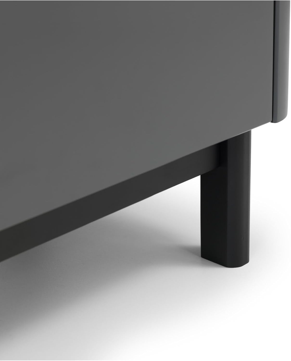 Modern Grey 2 Drawer Bedside Table – Sleek Wooden Nightstand Storage Unit