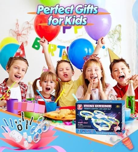 Mini Drone for Kids with 6 LED Modes & 3 Batteries – Fun Toy Gift