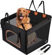 Large Dog Car Seat Extender Waterproof Backseat Travel Bed Foldable