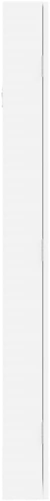 Tall Wall Mounted Jewelry Cabinet Mirror Lockable Slim Storage White