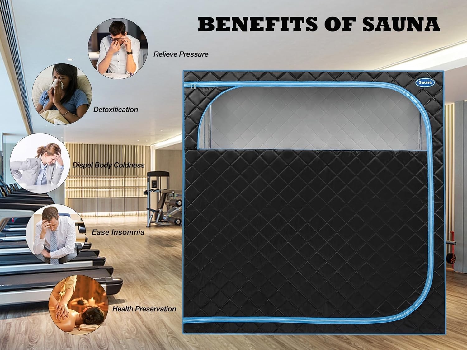 Portable Infrared Sauna Tent 1-2 Person 1350W FAR Infrared Home Spa Foot Pads