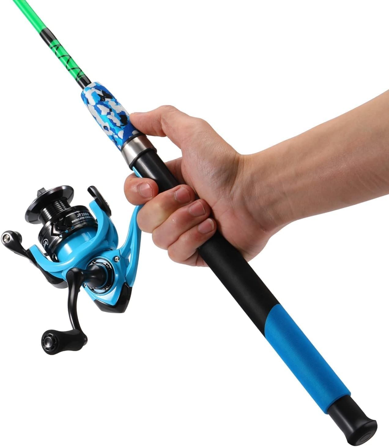 Ultralight Travel Fishing Rod & Spinning Reel Combo – Graphite & Cork Grip