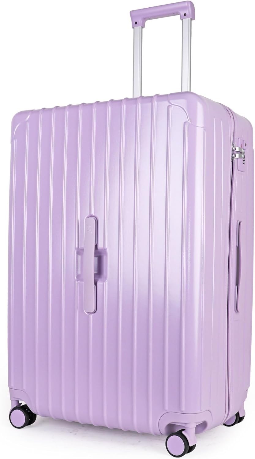 Large Check In Suitcase Hard Shell TSA Lock Spinner Luggage Cup Holder