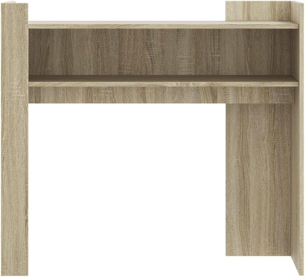 Durable Sonoma Oak Console Table with Display Shelf, 100x35x90cm