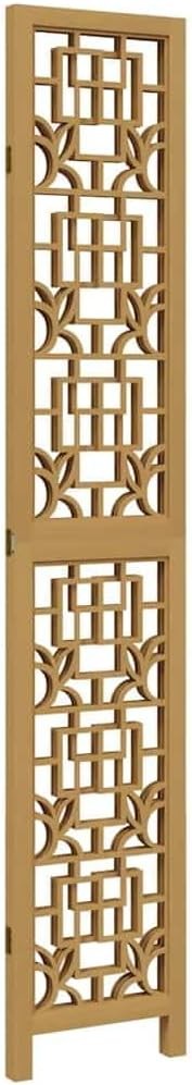 3 Panel Brown Wood Room Divider Folding Privacy Screen for Bedroom Living Room O