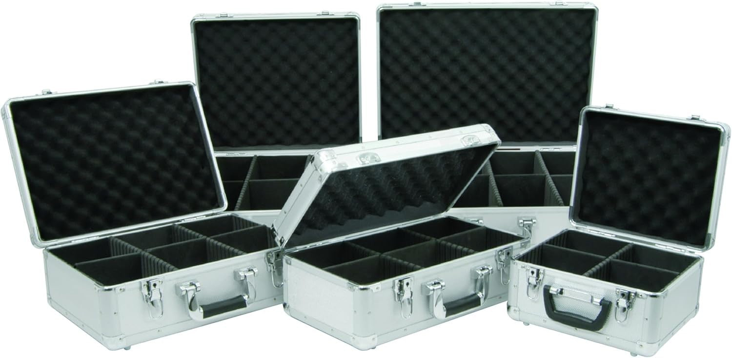 Aluminium CD Storage Case Holds 60 CDs Lockable DJ Flight Carry Box
