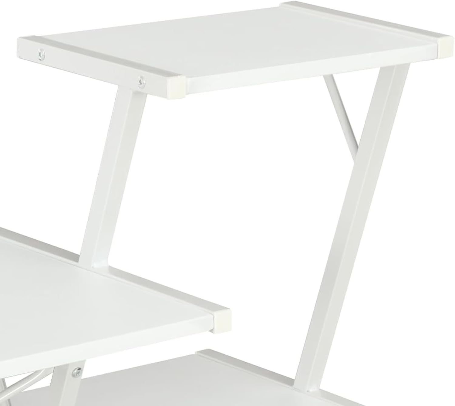 White Computer Desk 116x50x93cm Workstation Table w/Shelf & Drawer