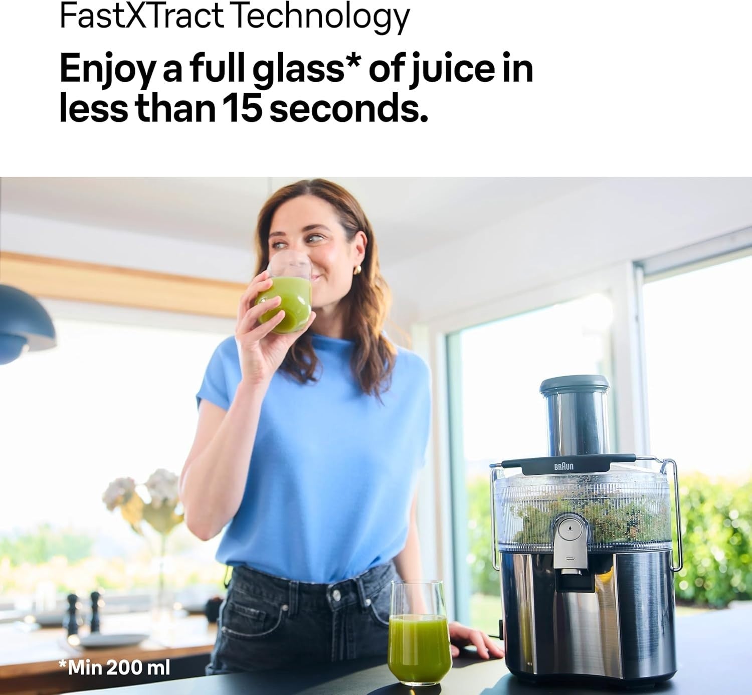 Cold Press Juicer ColdXtract Fast Juice 75mm Feed Tube 1000W Grey