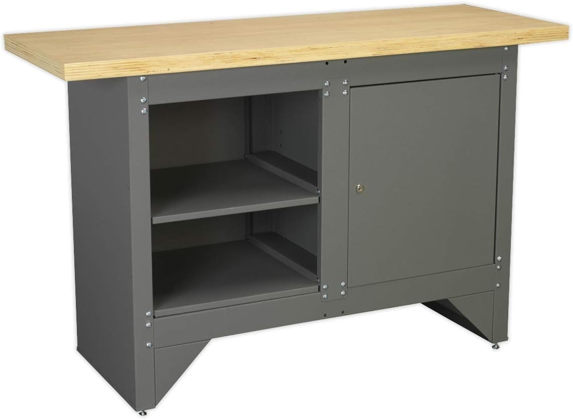 Heavy Duty Workbench 1372x508mm with Lockable Cupboard 250kg Capacity
