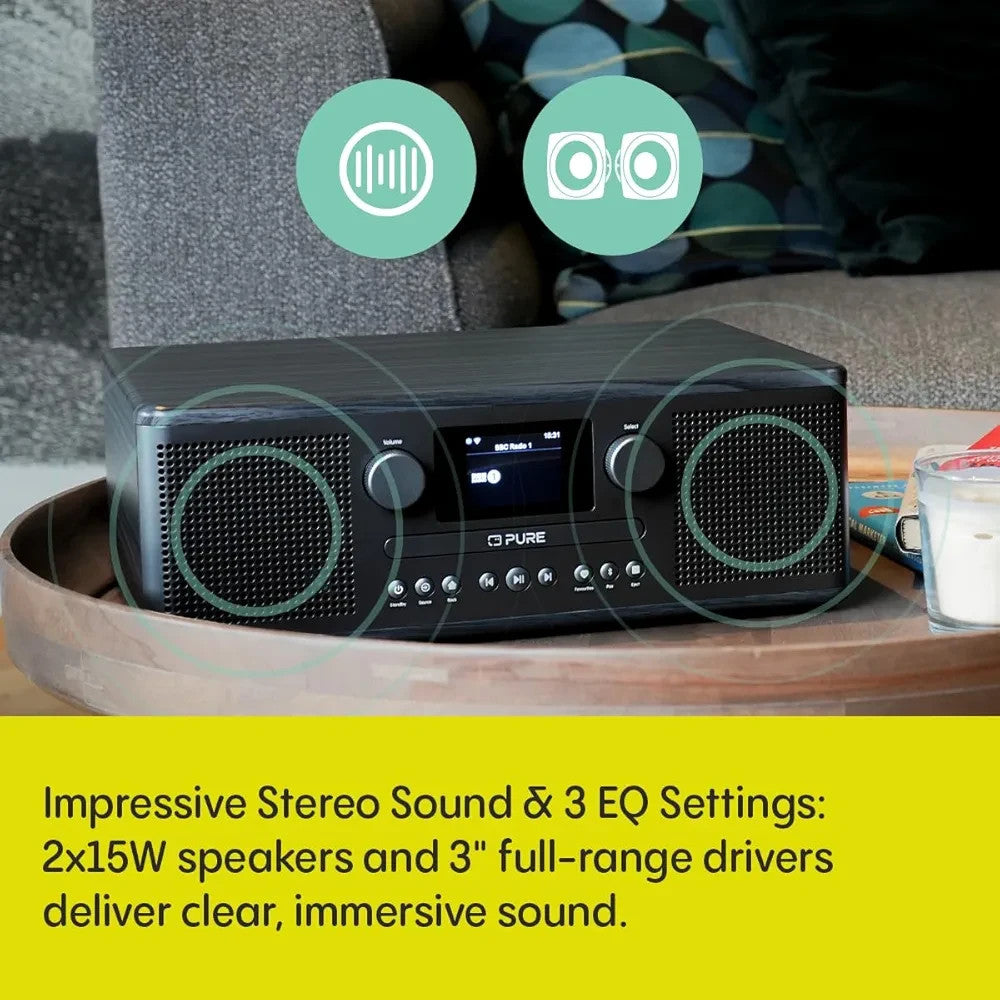 All-in-One Internet Radio CD Player DAB+ FM Bluetooth WiFi HiFi System Alarm