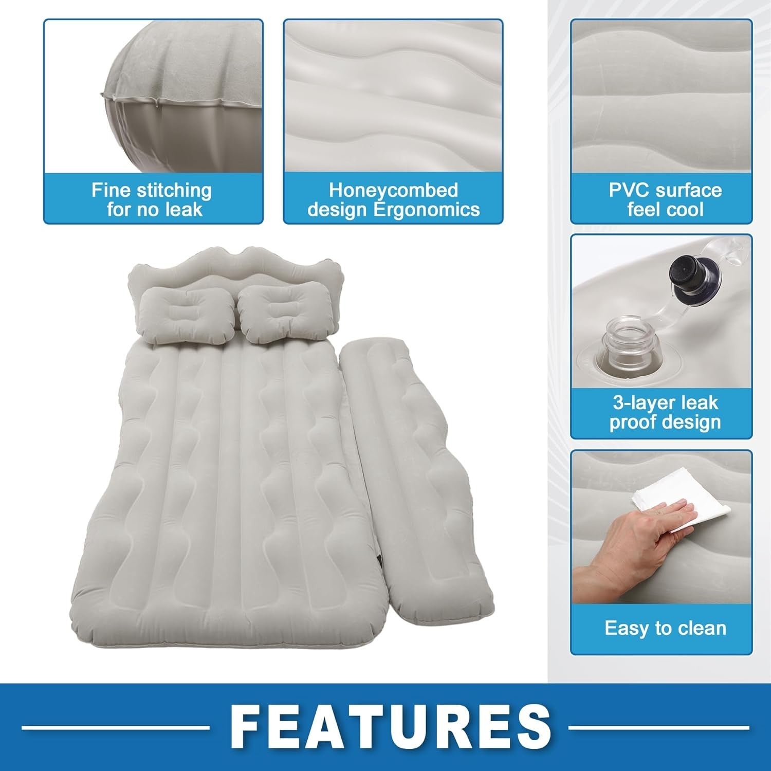 Car Air Mattress 170x110x14cm Inflatable Back Seat Bed Camping Mat