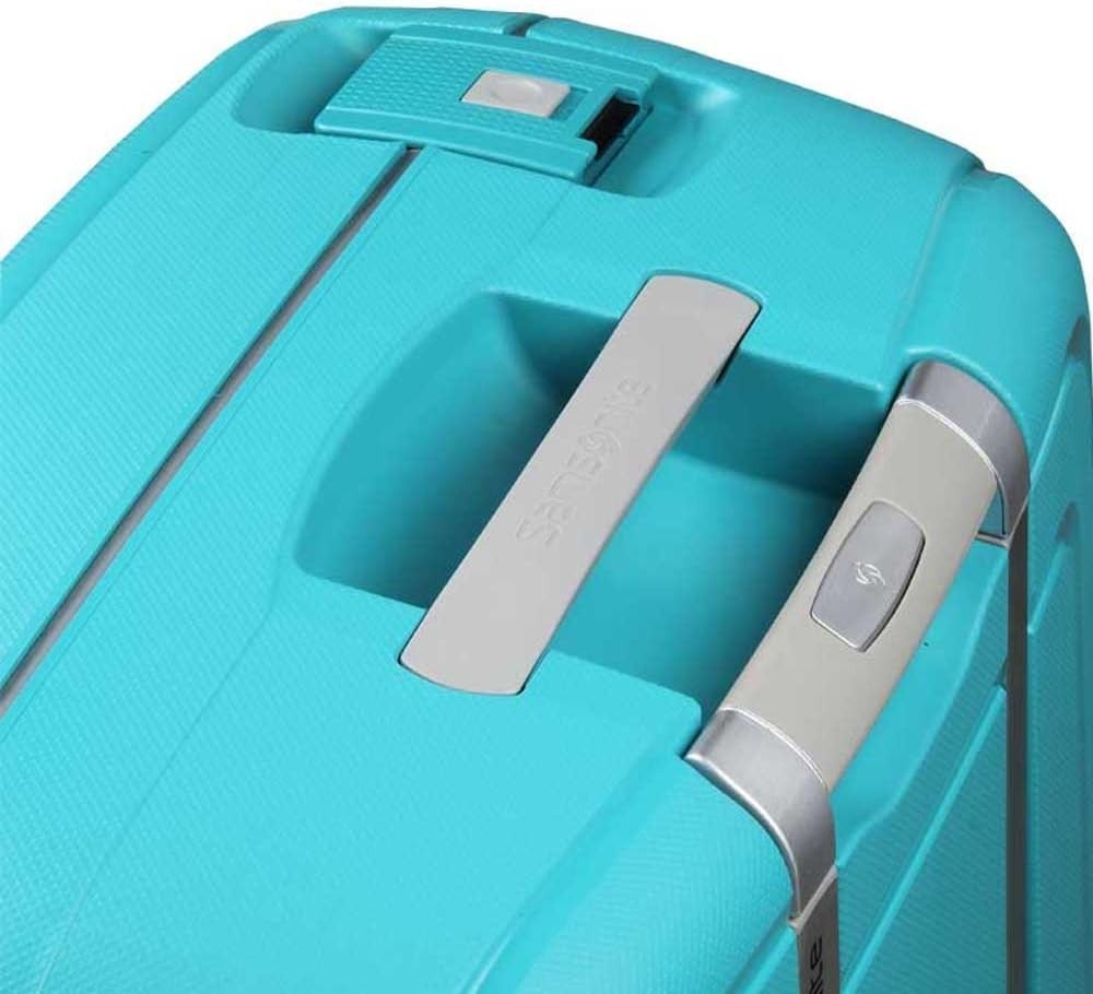 69cm Aqua Blue Medium Check In Suitcase Hard Shell TSA Lock Spinner 79L