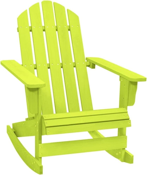 Outdoor Solid Wood Garden Rocking Chair, Weatherproof, Ergonomic Patio Seat