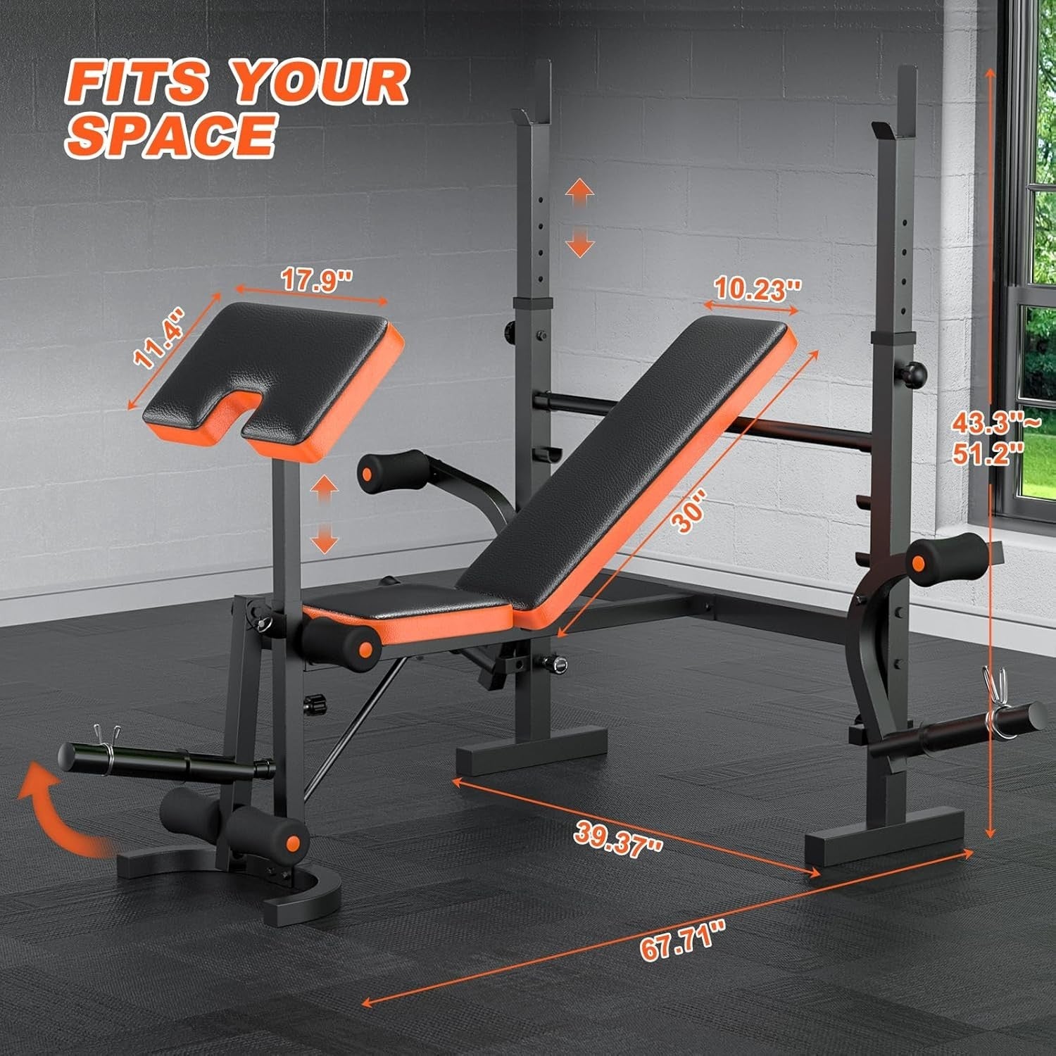 All-In-One Olympic Home Gym Bench 990lb Bench Press & Leg Trainer