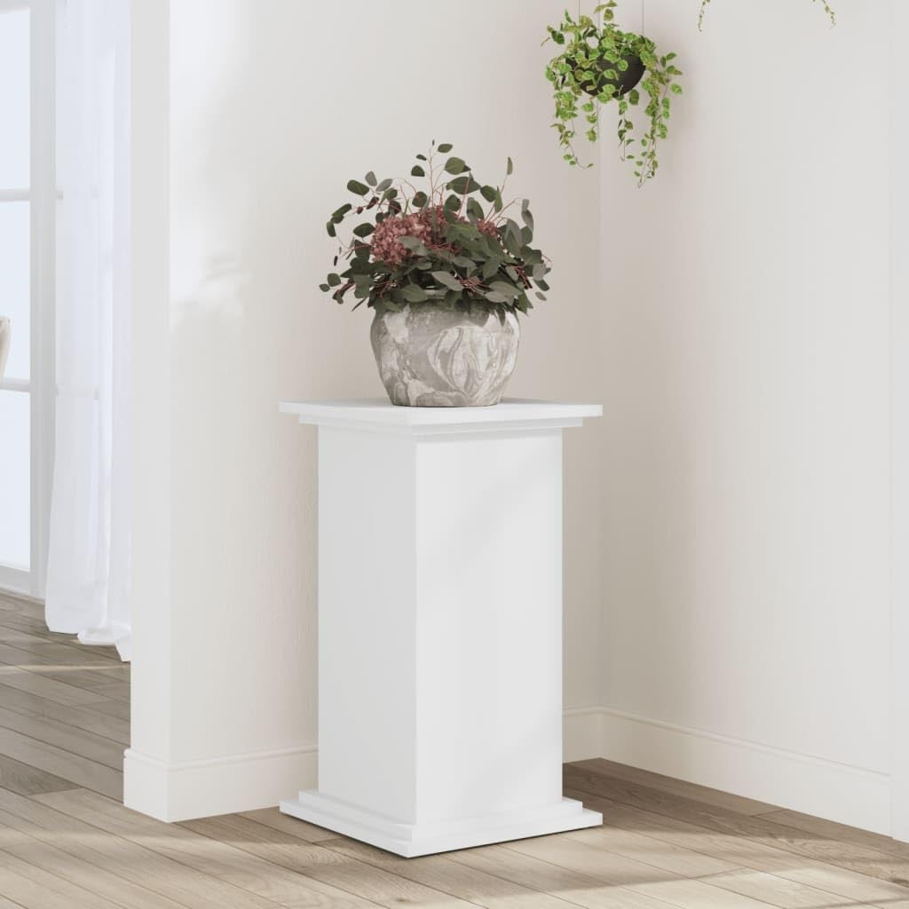 White Wood Plant Stand 60cm Indoor Outdoor Display Table Modern Flower Pot Holde
