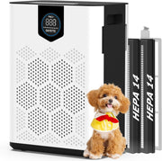 Large Room Air Purifier 3000ft² Dual H14 HEPA Turbo Pet Hair Odor