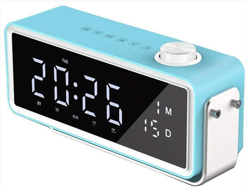 Bluetooth Alarm Speaker FM Radio Dual Alarm LED Display Sleep Timer