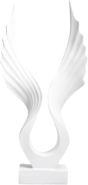 Angel Wing Resin Sculpture Modern White Ornament for Living Room Bedroom Decor