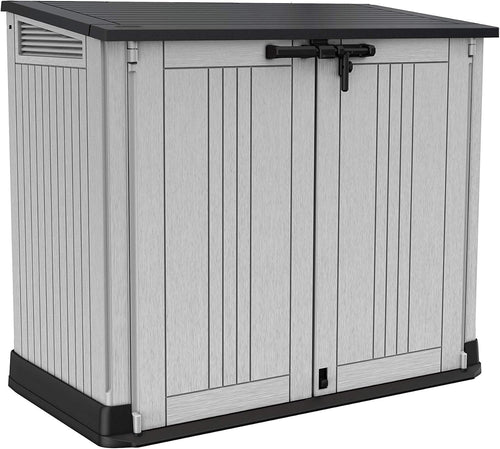 Outdoor Garden Storage Shed Waterproof Resin Bin Store 880L Lockable Unit