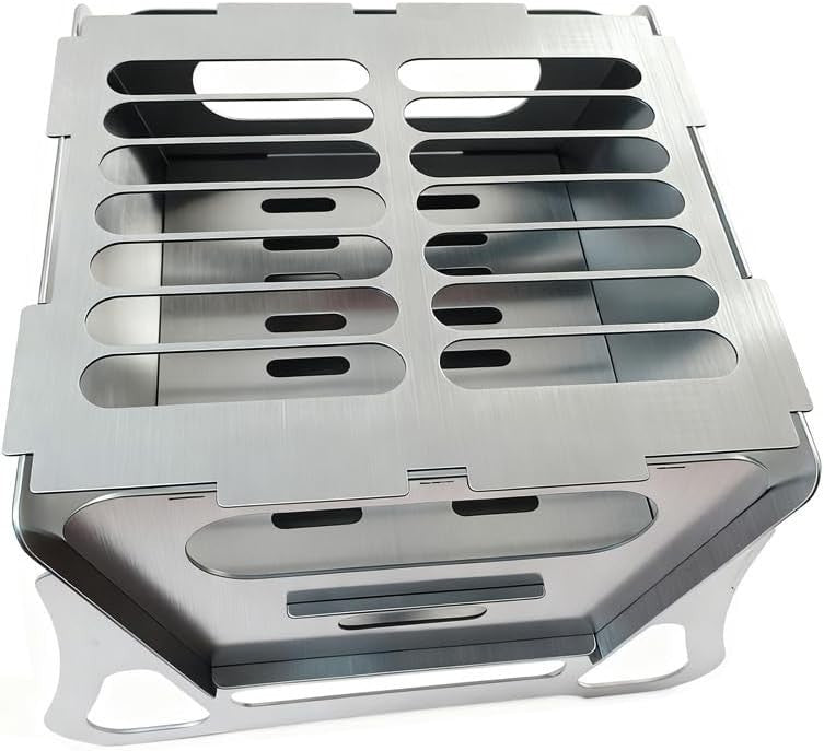 Portable Stainless Steel Mini Camping BBQ Grill Foldable Charcoal Fire Pit