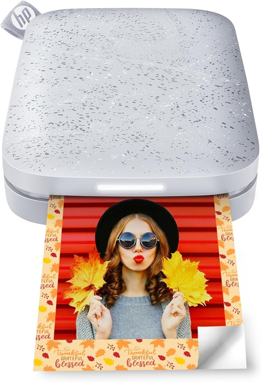 White Portable 2x3 Photo Printer Bluetooth Mobile Instant Sticker Pics
