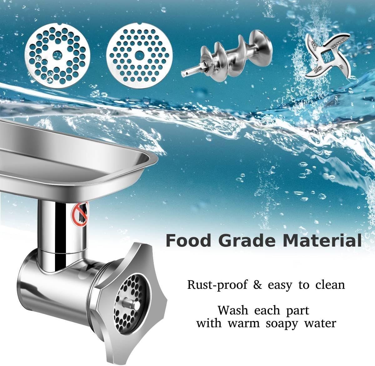 750W Electric Meat Grinder Sausage Maker Mincer 250kg/h Stainless