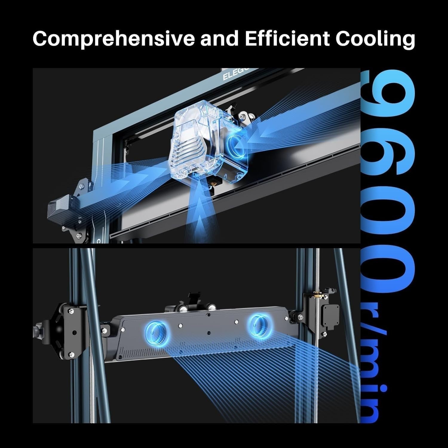 Large High-Speed 3D Printer 500mm/s Auto Level Direct Drive 300°C