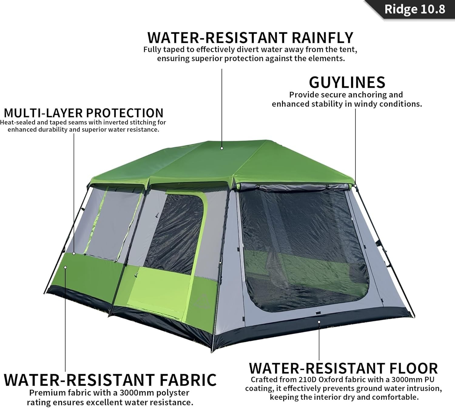 Pop Up Camping Tent 2-8 Person Waterproof Easy Setup