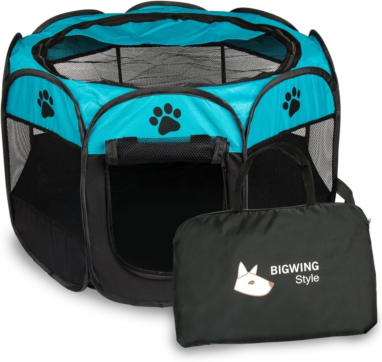 L Foldable Pet Playpen Portable Puppy Dog Cat Rabbit Tent Indoor Outdoor Cage