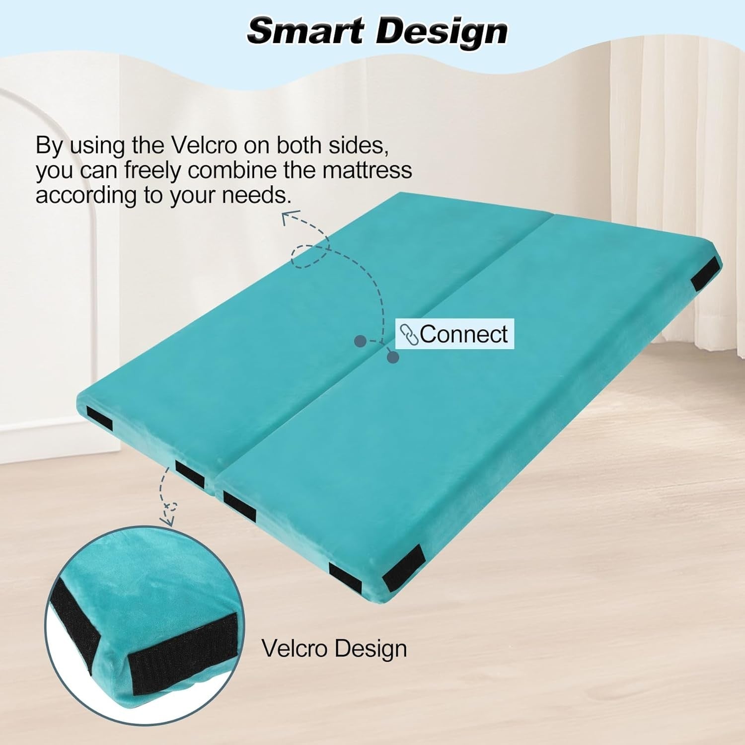 Foldable Memory Foam Camping Mattress Portable Sleeping Pad with Zipper Cover