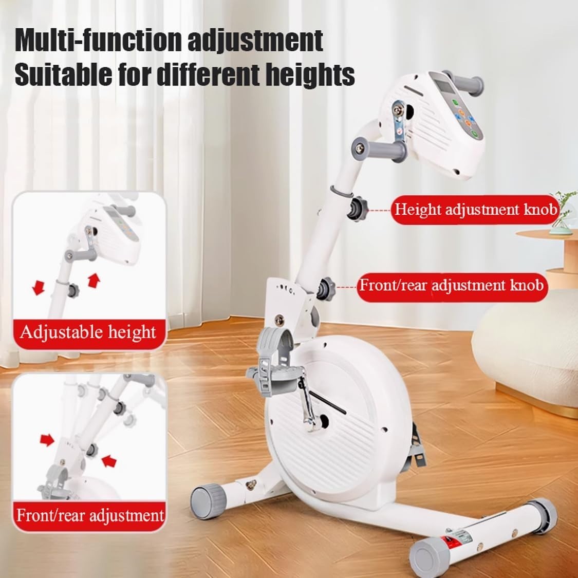 Recumbent Rehab Exercise Bike Motorized Arm Leg Trainer Adjustable Seat Home
