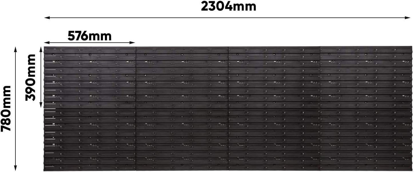 Expandable Wall Tool Organizer 2.3x2.3m 116 Holders Workshop Rack