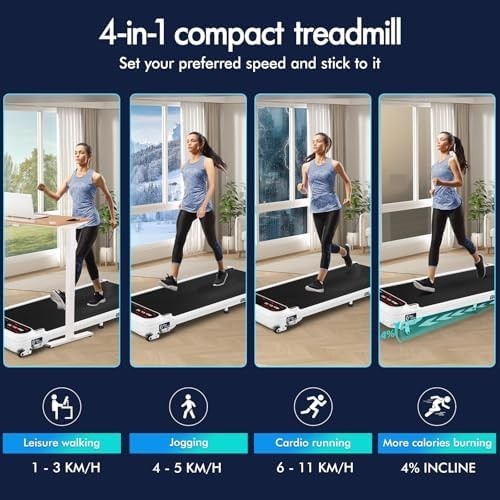 Home Walking Treadmill 3HP Under Desk Jogging Machine Portable