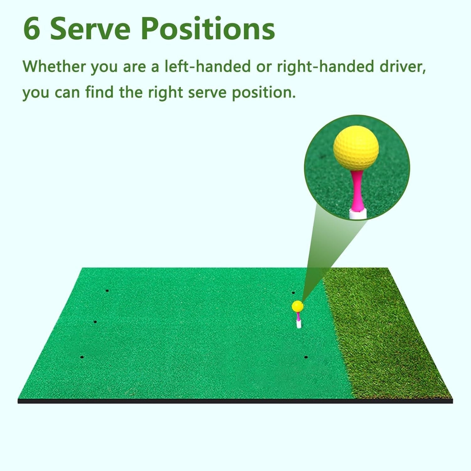 Golf Hitting Mat Practice Turf 5x4ft Indoor Outdoor Training Mat Set