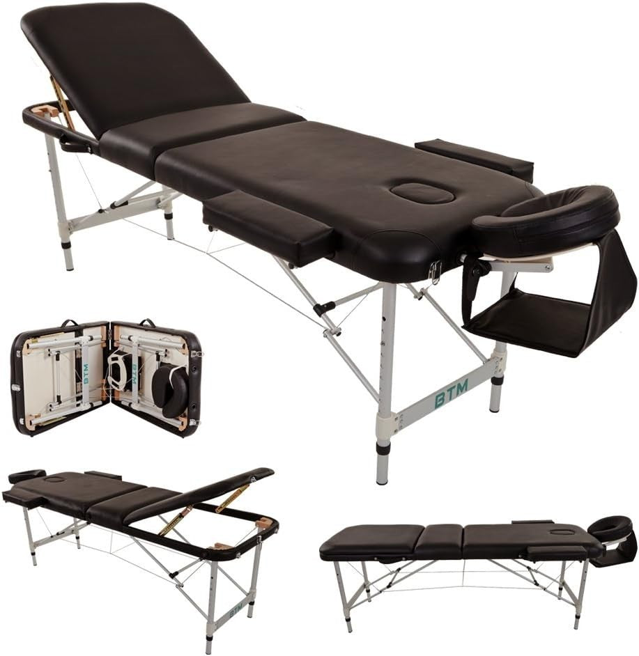 Adjustable Folding Massage Table Portable Therapy Spa Bed With Face Cradle