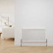 Gloss White 2 Column Radiator 600x1010mm Central Heating Bathroom